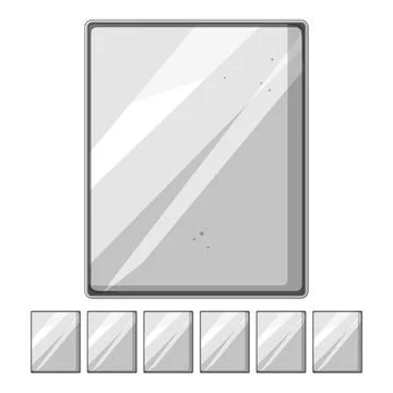Interior wall mirror cartoon vector graphic Illustrazione stock
