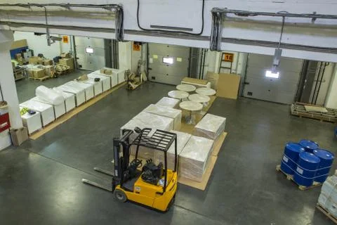 Interior of warehouse Stock Photos