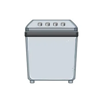 Interior washing machine cartoon vector illustration Illustrazione stock