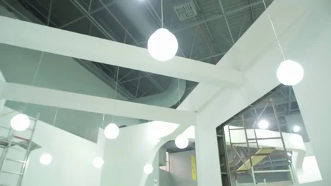 Interior white light desing Stock Footage 128929352