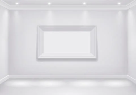 Interior white room Stock-Illustration