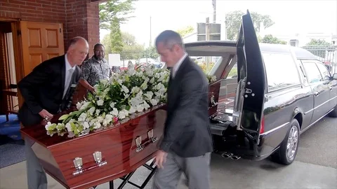 Interior wide shot of a funeral chapel Stock Footage 83672489