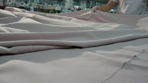 Interior of a workshop for sewing clothes and textiles the workroom Stock Footage 231014944