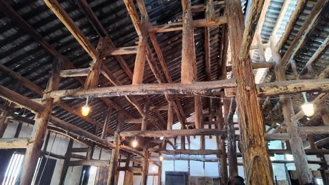 Interior Of Zigong Salt Museum Showing Traditional Wooden Architecture And Stock Footage 333725671