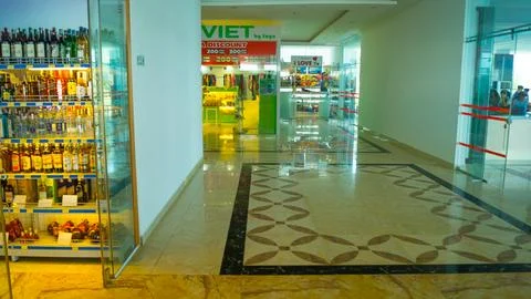 Interiors inside the hotel. Foto stock