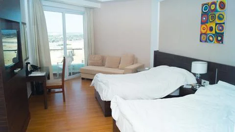 Interiors inside the hotel. Foto stock