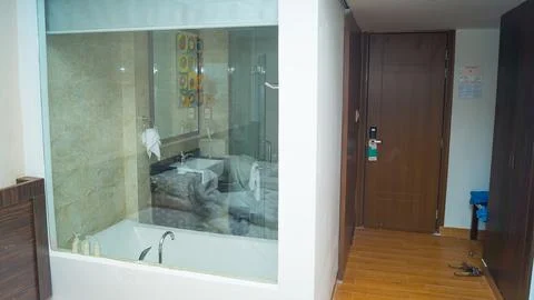 Interiors inside the hotel. Foto stock