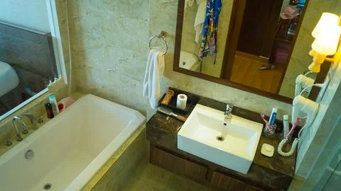 Interiors inside the hotel. Foto stock