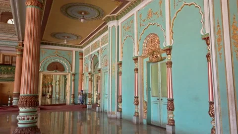 Interiors of Mysore palace. Stock Footage 132816898