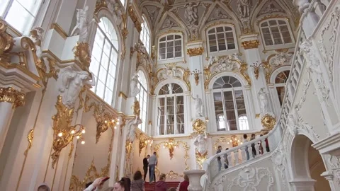 Interiors of the State Hermitage Museum. Stock Footage 198386117