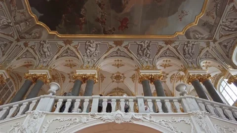 Interiors of the State Hermitage Museum. Stock Footage 198386260