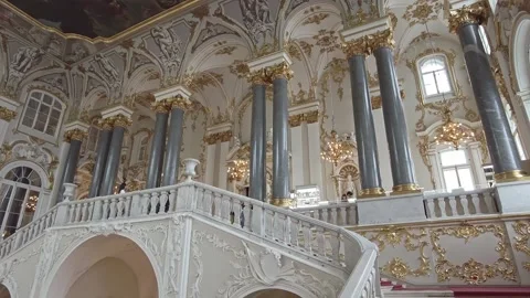 Interiors of the State Hermitage Museum. Stock Footage 198387430