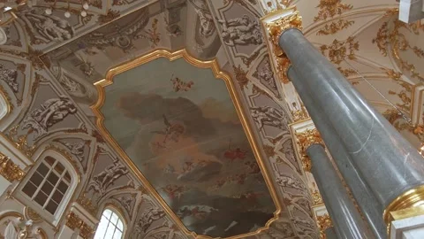 Interiors of the State Hermitage Museum. Stock Footage 198387796