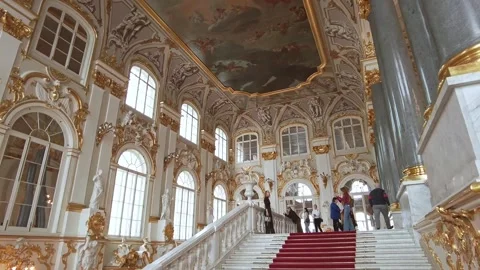 Interiors of the State Hermitage Museum. Stock Footage 198388330