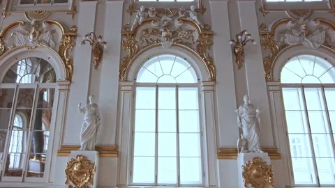 Interiors of the State Hermitage Museum. Stock Footage 198388603