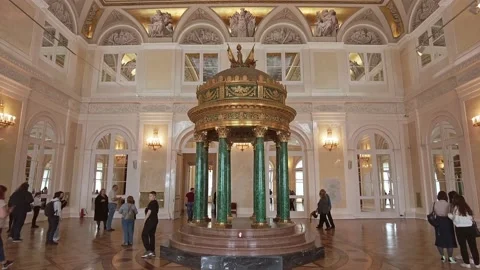 Interiors of the State Hermitage Museum. Stock Footage 198389662