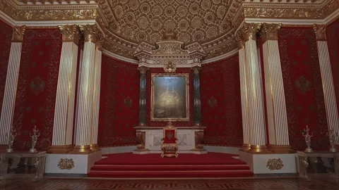 Interiors of the State Hermitage Museum. Stock Footage 198390361