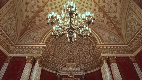 Interiors of the State Hermitage Museum. Stock Footage 198390810