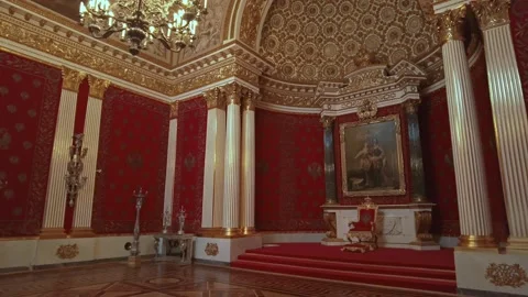 Interiors of the State Hermitage Museum. Stock Footage 198392909