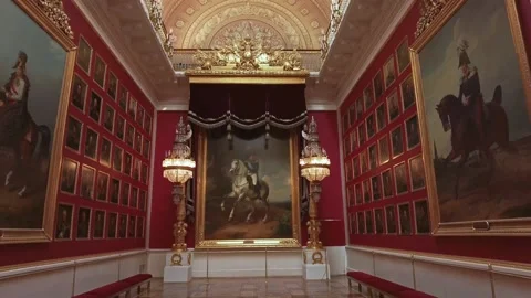 Interiors of the State Hermitage Museum. Stock Footage 199680103