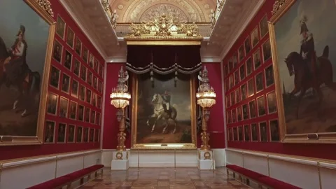 Interiors of the State Hermitage Museum. Stock Footage 199680344