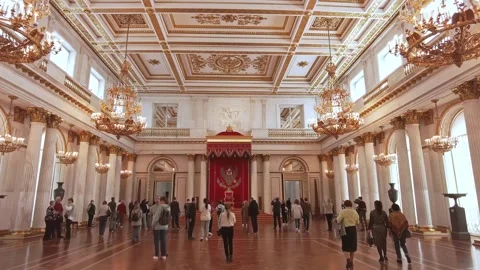 Interiors of the State Hermitage Museum. Stock Footage 199680930