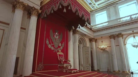 Interiors of the State Hermitage Museum. Stock Footage 199681731