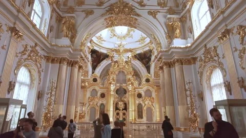 Interiors of the State Hermitage Museum. Stock Footage 200975248