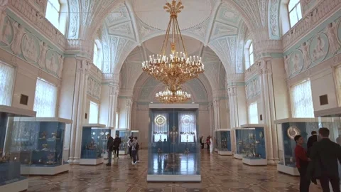 Interiors of the State Hermitage Museum. Stock Footage 200975484