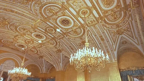 Interiors of the State Hermitage Museum. Stock Footage 200975573