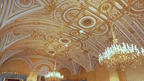 Interiors of the State Hermitage Museum. Stock Footage 200975931