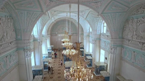 Interiors of the State Hermitage Museum. Stock Footage 200977761