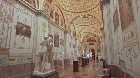 Interiors of the State Hermitage Museum. Stock Footage 201327481