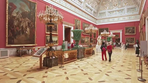 Interiors of the State Hermitage Museum. Stock Footage 201327509