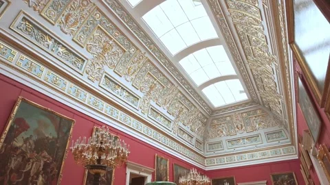 Interiors of the State Hermitage Museum. Stock Footage 201327523