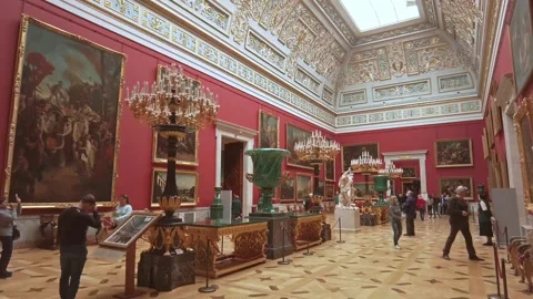 Interiors of the State Hermitage Museum. Stock Footage 201327540
