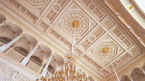 Interiors of the State Hermitage Museum. Stock Footage 201327760
