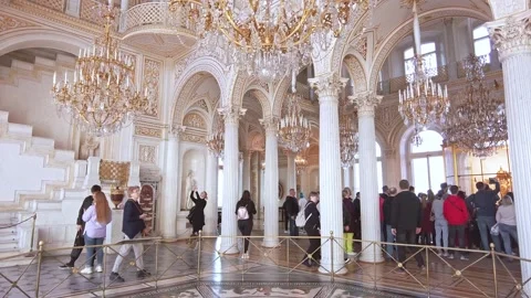 Interiors of the State Hermitage Museum. Stock Footage 201327920