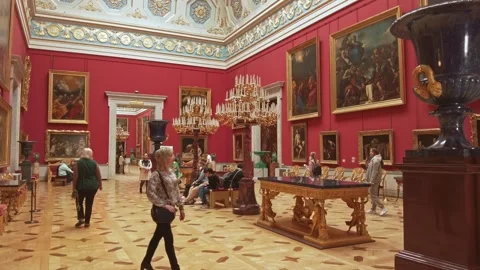 Interiors of the State Hermitage Museum. Stock Footage 201355843
