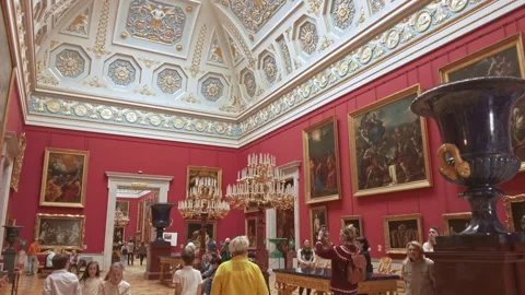 Interiors of the State Hermitage Museum. Stock Footage 201355892