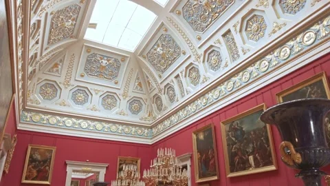 Interiors of the State Hermitage Museum. Stock Footage 201355966