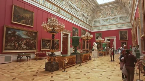 Interiors of the State Hermitage Museum. Stock Footage 201356118