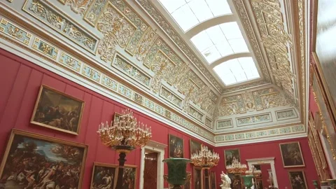 Interiors of the State Hermitage Museum. Stock Footage 201356216