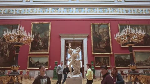 Interiors of the State Hermitage Museum. Stock Footage 201356268