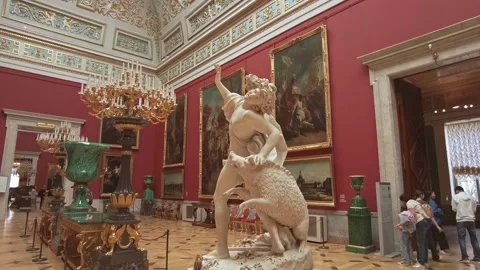 Interiors of the State Hermitage Museum. Stock Footage 201356397