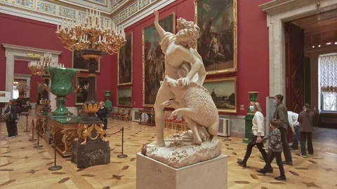 Interiors of the State Hermitage Museum. Stock Footage 201356504