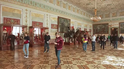 Interiors of the State Hermitage Museum. Stock Footage 201356543