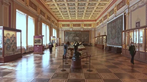Interiors of the State Hermitage Museum. Stock Footage 201356711