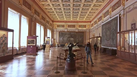 Interiors of the State Hermitage Museum. Stock Footage 201356882