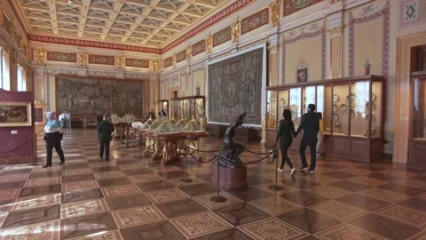 Interiors of the State Hermitage Museum. Stock Footage 201356932